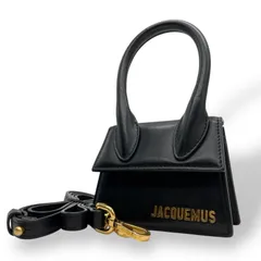 美品 ジャックムス JACQUEMUS チキート 2way ミニ ハンドバッグ ショルダーバッグ 斜め掛け可 クロスボディ レザー 本革 ブラック 黒 ゴールド金具 エレガント クラシック ビンテージ パーティー お呼ばれ レディース カバン 鞄 自立可 A7