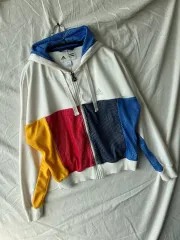 アディダス バイカラー ジップアップ フーディー