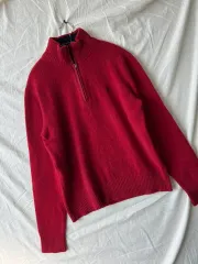 ビーンポール ハーフジップ ニット