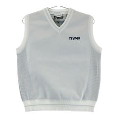 TFW49 レディース ニットベスト M ゴルフウェア ターコイズ 美品 TFW49 レディース ニットベスト M ゴルフウェア ターコイズ 美品