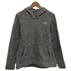 【中古】　THE NORTH FACE　ジップアップセーター　フルジップ　フード　無地　ワンポイント　刺しゅう　アウトドア　古着　/7113のサムネイル