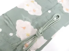 【京松】和装小物 帯締め帯揚げセット  角組 撚房 楓に銀杏 帯締 帯揚 kyo8w04-555