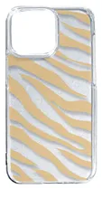 【新品未使用】iPhone14 Pro Max アイフォン14プロマックス クリア ハードケース ゼブラ柄（ベージュ）半透明透過 アニマル スマホケース スマホ 携帯ケース クリアケース