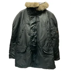 【中古】　ALPHA INDUSTRIES　フライトジャケット　N-3B(N)　ミリタリージャケット　アウター　無地　フロントポケット　USA製　アメカジ　古着　/0147