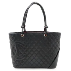 CHANEL シャネル カンボンライン ココマーク ラージトート トートバッグ ショルダーバッグ ソフトカーフ ブラック 黒 ピンク A25169