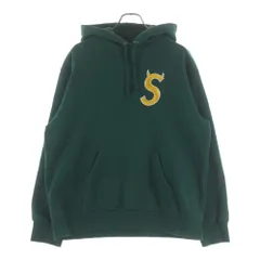 SUPREME (シュプリーム) 22AW S Logo Hooded Sweatshirt エンブロイダリーロゴ プルオーバーパーカー フーディ トレーナー グリーン