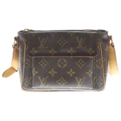 LOUIS VUITTON (ルイヴィトン) ヴィバシテPM モノグラム PVC レザー ショルダーバッグ ゴールド金具 ブラウン M51165