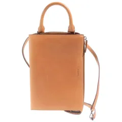 JIL SANDER NAVY (ジルサンダーネイビー) トゥーティー 2WAYバッグ ショルダーバッグ サコッシュ セカンドバッグ クラッチバッグ ケース ポーチ ブラウン レザー シルバー金具のサムネイル