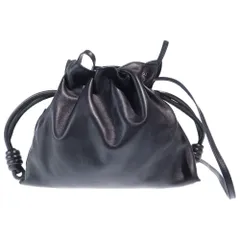 ENRIQUE LOEWE KNAPPE エンリケ ロエベ ナッペ フラメンコ ショルダーバッグ 巾着バッグ ブラック レザー ENRIQUE LOEWE KNAPPE (エンリケ ロエベ ナッペ) フラメンコ