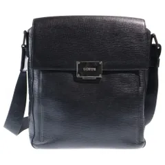 LOEWE (ロエベ) ショルダーバッグ ブラック レザー シルバー金具
