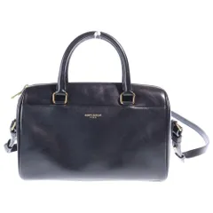 SAINT LAURENT PARIS (サンローランパリ) ベイビーダッフル 2WAYバッグ ハンドバッグ ショルダーバッグ ブラック レザー 330958 ゴールド金具