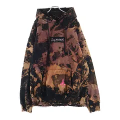 cvtvlist (カタリスト) Box Logo Hooded Sweatshirt ボックスロゴフーディー プルオーバーパーカー ブリーチ柄 ブラック/オレンジのサムネイル