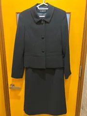 Y【Y6-52】◇ 千趣会　サイズ9AR    ジャケット&ワンピース フォーマルスーツ  黒色