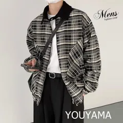 ジャケット メンズ チェック柄 長袖 厚手 アウター カジュアル 春秋 新作 mj547