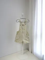 ZARA キッズ 花刺繍 サスペンダー ハーフパンツ 110