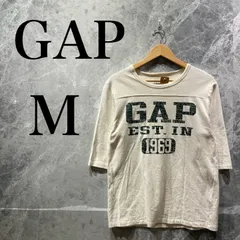 GAP メンズ M アイボリー 七分袖 Tシャツ 両面プリント 美品 古着