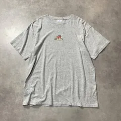 GQ5323◇adidas : 90's-00's 両面パフォーマンスロゴTシャツ◇L◇グレー系 アディダス