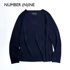 cj47 NUMBER (N)INE ボーダー 薄手 セーター コットンニット カットソー 長袖 ナノユニバース nano universe メンズ レディース ユニセックス ブラック 黒 ナンバーナインのサムネイル