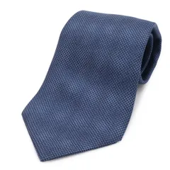 HERMES エルメス ネクタイ チェック シルク100% 絹 ネイビー 紺