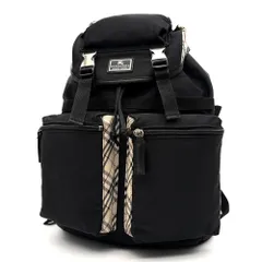 美品 BURBERRY BLACK LABEL バーバリーブラックレーベル バックパック リュックサック ナイロン レザー ノバチェック ブラック 黒 大容量 A4収納 PC収納 多機能  メンズ レディース ユニセックス カジュアル ビジネスのサムネイル