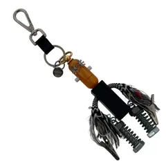 【値下げ】PRADA プラダ ロボット キーリング キーホルダー チャーム レディース ブラック 中古のサムネイル