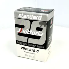 【新品未使用✨】ビットリア 29x1.50/2.0(40/52-622) 48mm(AV) スタンダードブチルチューブ◇Vittoria Standard Butyl tubes バルブナット/キャップ付 自転車用チューブ ct0013のサムネイル