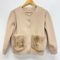 m5457 ローズティアラ RoseTiara ファーポケット ニットカーディガン