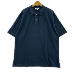 MAISON KITSUNÉ ネイビー ポロシャツ S オーバーサイズ - メルカリ