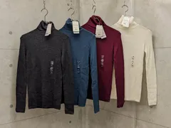 【未使用】UNIQLO/ユニクロ エクストラファインメリノリブタートルネックセーター 長袖 4枚セット ウィメンズ Mサイズ ＊mdd26204