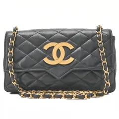 CHANEL シャネル　ミニマトラッセ　デカココ　シングル　プッシュロック　チェーンショルダー　ラムスキン　黒（ゴールド金具） レディース バッグ　ショルダーバッグ　レディース 【中古】【送料無料】