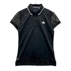 サイズ：M ADIDAS GOLF アディダスゴルフ  半袖 メッシュ切り替えポロシャツ  ブラック系 [240101578169] ゴルフウェア レディース ストスト