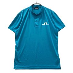 サイズ：M J.LINDEBERG ジェイリンドバーグ スタンドカラー 半袖Tシャツ ブルー系 [240101633795] ゴルフウェア メンズ ストスト