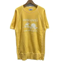 【中古】　TMT　半袖スウェット　トレーナー　クルーネック　裏毛　ラグラン　プリント　リバース　ロングリブ　日本製　古着　/1589のサムネイル