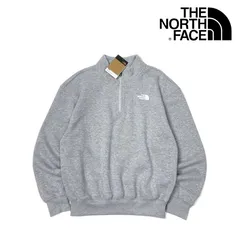 ノースフェイス スウェット ハーフジップ 刺繍 グレー① 181130