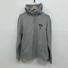 【イオン広店】 中古 STUSSY | ステューシー パーカー WORL TOUR ZIP HOODIE グレー サイズ：L 【103】