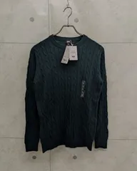 【未使用】UNIQLO/ユニクロ コットンカシミヤケーブルクルーネックセーター 長袖  ウィメンズ Lサイズ ＊mdd26208