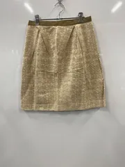 ピA700⚫︎heliopole⚫︎エリオポール⚫︎フレアスカート⚫︎ジャガード織⚫︎リネン紺⚫︎レディース⚫︎size36⚫︎アイボリー⚫︎日本製⚫︎のサムネイル