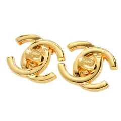 【本物保証】 箱付 超美品 シャネル CHANEL ココマーク イヤリング 96A ロゴ ヴィンテージ 大きい