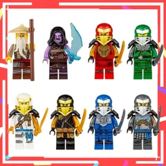 レゴ互換★レゴニンジャゴー ミニフィグ　敵味方 8体+武器セット lego ninjago