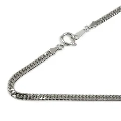 Pt850プラチナ ネックレス 喜平6面Wカット 10.3g 50cm ユニセックス 中古
