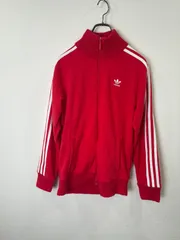S00796｜adidas｜アディダス｜トラックジャケット｜ジャージ｜レッド｜赤｜90S｜Y2K｜古着｜USA古着｜ヴィンテージ｜アメカジ｜ストリート｜スポーツMIX｜トレフォイル｜ATP系｜ユーロ古着｜トラックトップ｜ジップアップ｜スポーツ古着｜グランジ