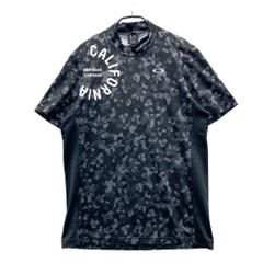 CPG GOLF モックネック 半袖シャツ 総柄 立体ロゴ ベージュ 黒色 3