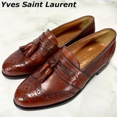 イヴサンローラン Yves Saint Laurent ローファー ウィングチップ メダリオン タッセル フリンジ 24.5cm レディースのサムネイル