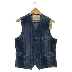 【中古】SUGARCANE ウォバッシュストライプベスト インディゴ 38 シュガーケーン[24]のサムネイル