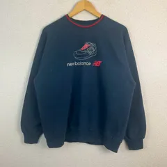 New Balance ニューバランス スウェット グラフィックプリント ネイビー Lサイズ メンズ 古着 スポーツMIX ストリート