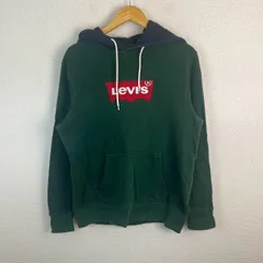 Levi's リーバイス スウェット パーカー ロゴプリント グリーン Mサイズ メンズ 古着 アメカジ ストリート
