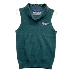 サイズ：M BEAMS GOLF ビームスゴルフ  襟付 ニットベスト 総柄 グリーン系 [240101633942] ゴルフウェア レディース ストスト