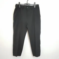 LAKOLE ラコレ テーパードパンツ 無地 ウエストゴム ウエスト紐 七分丈 ブラック Mサイズ ◎、□〇☆のサムネイル