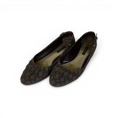 ルイヴィトン LV モノグラム キャンバス パンプス シルバーレザー 37
