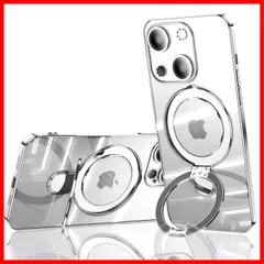 【即日発送】15 Plus 用 ケース iPhone MagSafe対応 クリア リング付き メッキ仕上げ レンズカバー付き ソフトTPU 耐衝撃 傷に強い背面 ワイヤレス充電 ストラップホール付き アイフォン15 プラス 磁気カバー (iPhone15 Pl